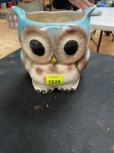 Vintage Blue Owl Cookie Jar