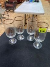 Set of 4 Coors 12 Ounce Beer Glasses