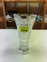 Bohemia Made in The Czech Republic 24 Percent Lead Crystal Flower Vase