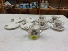 Vintage Porcelain Tea Set .