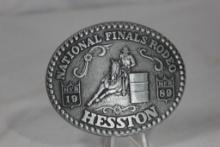 1989 Hesston National Finals Rodeo belt buckle Award design Medals NFR