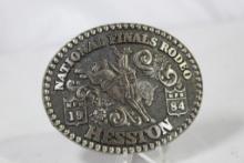 1984 Hesston National Finals Rodeo Belt buckle Fred Fellows NFR