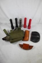 Bag with one nylon tactical buttstock pouch with detachable ammo pouch, one slip on camo shotgun