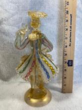 Antique Renaissance Man Murano Glass Art Figurine