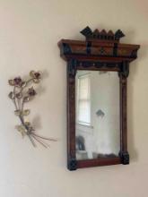 Vintage Ornate Mirror With Wall Decor