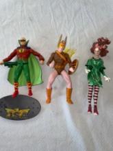 Green Lantern, Hawkman, and Cyclone Action Figures
