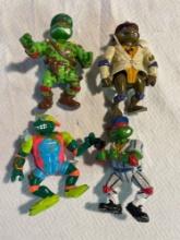 Vintage Teenage Mutant Ninja Turtles Figures (4)