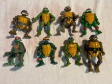 Vintage Teenage Mutant Ninja Turtles Figures (8)