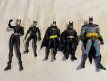 Batman and Catwoman Action Figures (5)