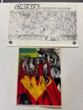 DC Crisis On Infinite Earths Mini Poster and Superman Doomsday Window Promo