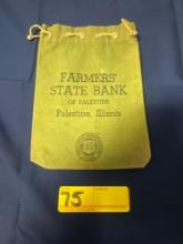 Farmers State Bank Palestine IL Money Bag