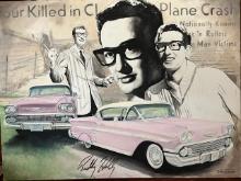 Buddy Holly Tribute Canvas Painting