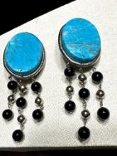 Turquoise Color Clip-on Earrings