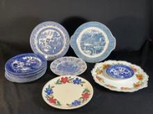 Assortment of Blue & White plates