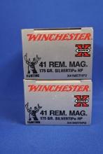 Ammo, Winchester 41 Rem. Mag. 40 total rounds.