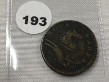 1786 New Jersey Narrow Shield Cent