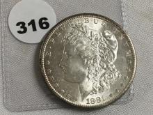 1881-S Morgan Dollar (Toning), UNC
