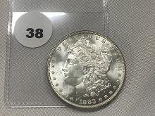 1883 Morgan Dollar, UNC-60