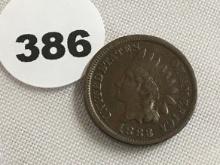 1883 Indian Cent Heavy Doubling on United States
