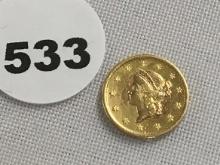 1849-O $1 Gold Liberty