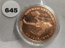 Vietnam Veterans 1oz Copper Round