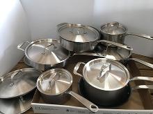 Set of 8 (Made In) Italy, Commercial H. D. Stainless Steel