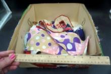 Patched Fabric Decorated Box W/ Fabric Pieces & Accessories