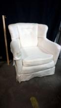 Cream Colored Chair (Some Stains) - Needs To Be Picked Up 6/6