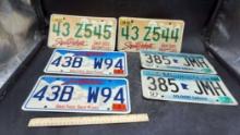 4 South Dakota License Plates & 2 Minnesota License Plates