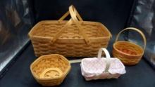 4 - Woven Baskets (1 Is A 1998 Mother'S Day Basket)