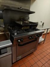 Gas 6 burner range grill with under oven