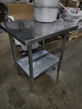 Stainless steel table 30" x 24"