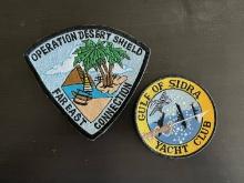 (2) Great Gulf War Novelty Patches (Operation Desert Storm / Shield)