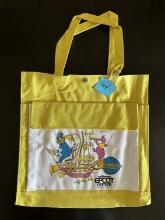 RJ Singer Yellow Canvas Bag With Pockets Featuring Epcot Center 1982 Figment Imagination Pavillion W