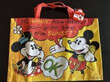 Vintage Disney Original Bag Canvas Shopping Minnie Going to See Sunset Still has Tags Looks New Art
