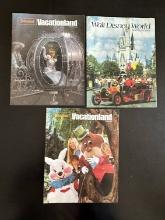 3 Vacation Guides to (1) Walt Disney World 1979 and to (2) to Disneyland Vacationland 1980-1983