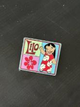 Lilo Disneyland Pin 2003 Waving Starter Park Trading Pin With Rubber Mickey Backing