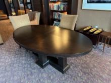 83.5"L x 49.5"W x 30.5"H Extendable Darkwood Table