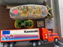 Kawasaki Toy Truck, Pokemon Games & Vintage Phone