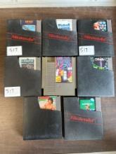 Nintendo Game Boy Set of 8 Vintage 1985 NES Games with Original Cases
