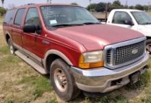 2001 Ford Excursion Multipurpose Vehicle (MPV), VIN# 1FMBU42L11EA61690