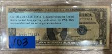 Old Silver Certificate Dollar Bill