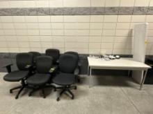 Office Chairs, Folding table & table