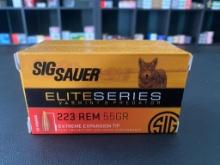 Sig Sauer - Elite Series Varmint & Predator - 20 Round Box - 223 Rem