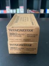 Winchester - Service Grade FMJ - 50 Round Box - 380 Auto