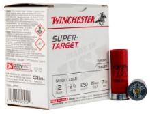 Winchester Ammo TRGT12507 SuperTarget Light Target 12 Gauge 2.75 1 oz 1250 fps 7.5 Shot 25 Bx