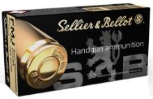 Sellier Bellot SB380A Handgun 380 ACP 92 gr Full Metal Jacket FMJ 50 Per Box