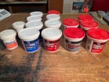 ASSORTMENT OF PAINTERS PUTTY, SPACKLING, AND WOOD BLEACH