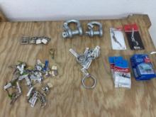 HOOKS, SWIVELS, RINGS, AND 2 BIG CLEVIS