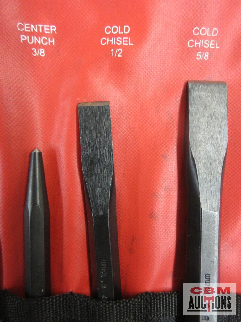 Mayhew 61005 6pc Punch & Chisel Set... 1/8" & 3/16" Pin Punch... 3/16" Solid Punch 3/8" Center Punch